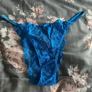 Blue Ombre Shine Strap Panties